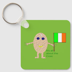 Patriotic Irish Egg Custom Key Ring