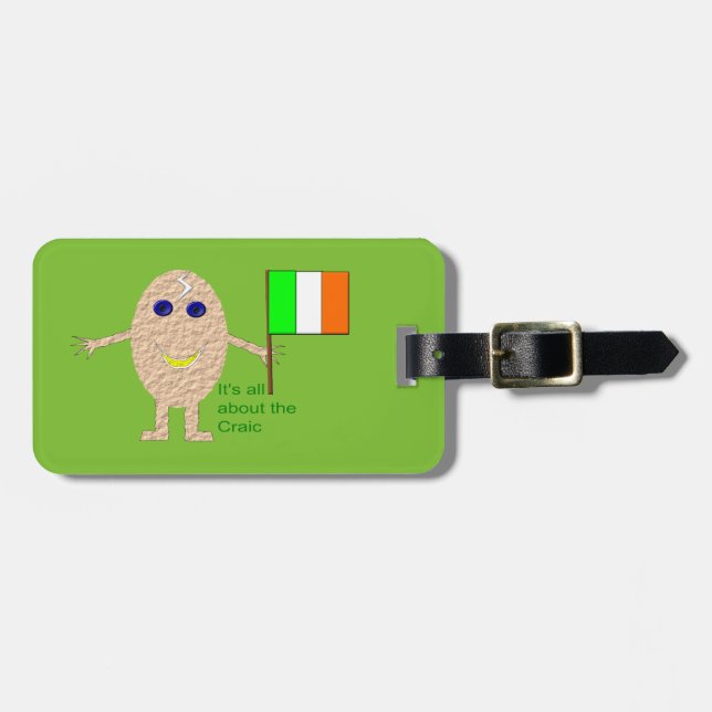 Patriotic Irish Egg Custom Luggage Tag (Front Horizontal)