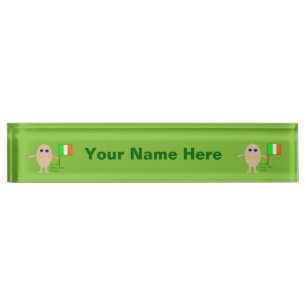 Patriotic Irish Egg Custom Nameplate