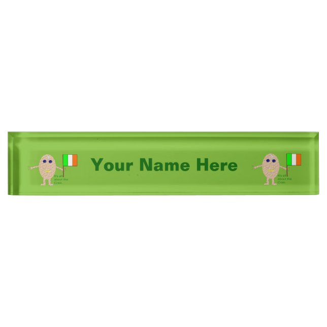 Patriotic Irish Egg Custom Nameplate (Front)
