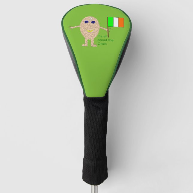 Patriotic Irish Egg Golf Driver Cover (Front)