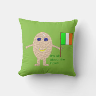 Patriotic Irish Egg Outdoor Pillow