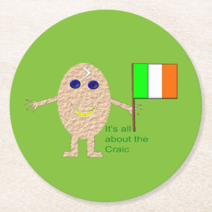 Patriotic Irish Egg Paper Coasters