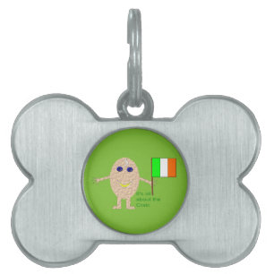 Patriotic Irish Egg Pet Tag