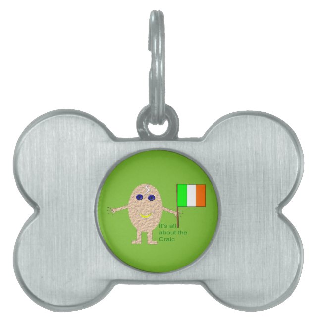 Patriotic Irish Egg Pet Tag (Front)