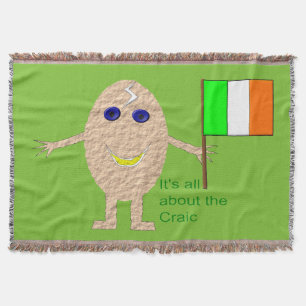 Patriotic Irish Egg Throw Blanket