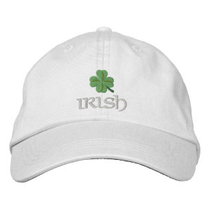 Patriotic Irish Shamrock Embroidered Hat