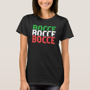 Patriotic Italian Bocce Ball Player Boules Sports  T-Shirt