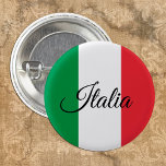 Patriotic Italy button, Italian Flag travel /sport 3 Cm Round Badge<br><div class="desc">Buttons: Patriotic Italy & Italian Flag - love my country,  travel,  holiday,  national patriots / sports fans</div>