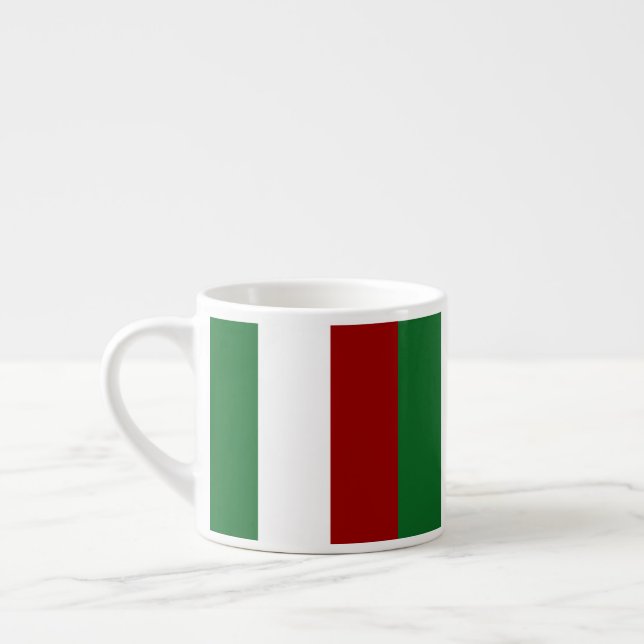 Patriotic Italy Flag Tricolors Green White Red Espresso Cup (Left)