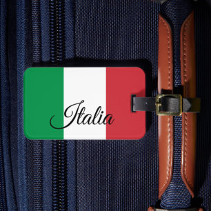 Patriotic Italy Luggage Tags, Italian Flag Tag