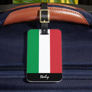 Patriotic Italy Luggage Tags, Italian Flag Tag