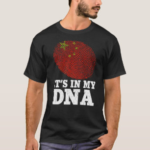 Patriotic It's In My Dna Fingerprint China Flag T-Shirt