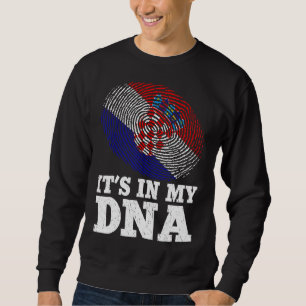 Patriotic It's In My Dna Fingerprint Croatia Flag Sweatshirt