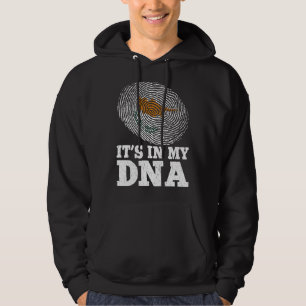 Patriotic It's In My Dna Fingerprint Cyprus Flag Hoodie