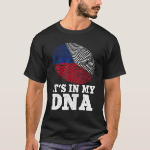 Patriotic It's In My Dna Fingerprint Czech Republi T-Shirt