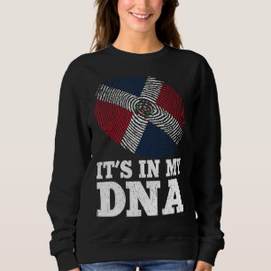 Patriotic It's In My Dna Fingerprint Dominican Rep Sweatshirt