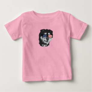 Patriotic Jack Russell Terrier Baby T-Shirt