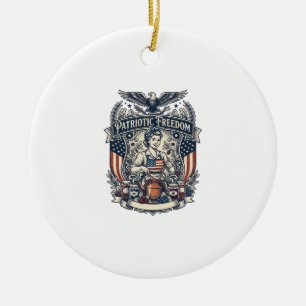 Patriotic Jam Maker Ceramic Ornament