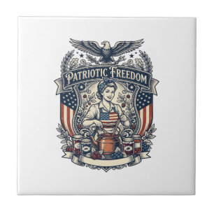 Patriotic Jam Maker Ceramic Tile