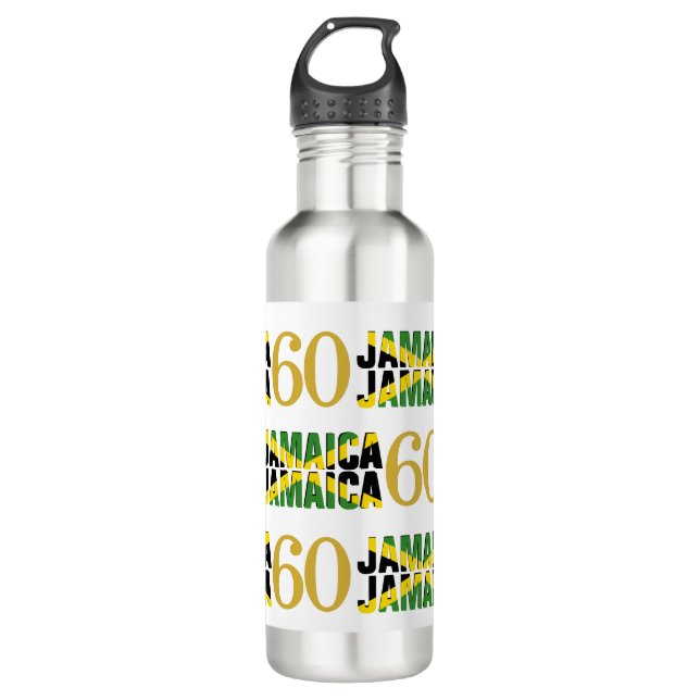 Patriotic JAMAICA 60th Anniversary 710 Ml Water Bottle (Front)