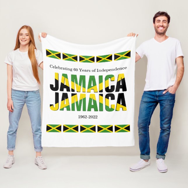 Patriotic JAMAICA JAMAICA Fleece Blanket (In Situ)