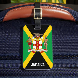 Patriotic Jamaica Luggage Tags, Jamaican Flag Tag