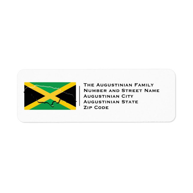 Patriotic | Jamaican Flag | JAMAICA Return Address Label (Front)