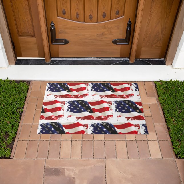 Patriotic July 4th Doormat (Outdoor)