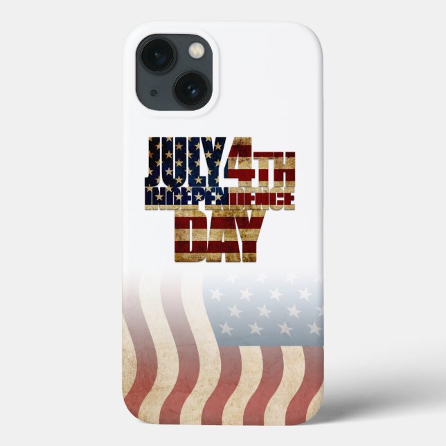 Patriotic July 4th Flag Design Case-Mate iPhone Case (Back)
