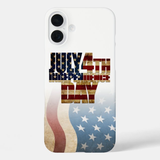 Patriotic July 4th Flag Design Case-Mate iPhone Case (Back)