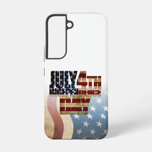 Patriotic July 4th Flag Design Samsung Galaxy S22 Case (Back)