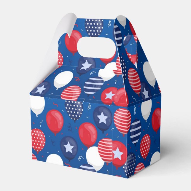 Patriotic July 4th Party Favour Box (Front Side)