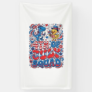 Patriotic Kawaii Dinosaur Best Step-dad Ever Step- Banner