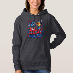 Patriotic Kawaii Dinosaur Best Step-dad Ever Step- Hoodie