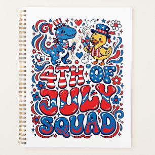 Patriotic Kawaii Dinosaur Best Step-dad Ever Step- Planner