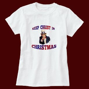 Patriotic Keep Christ In Christmas Shirts