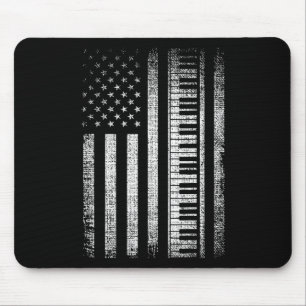 Patriotic Keyboard Player Keyboardist Keyboarder U Mouse Pad
