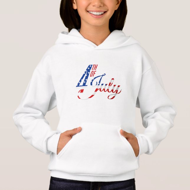 Patriotic Kids Pullover Hoodie (Front)