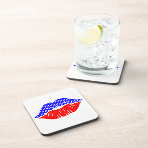 Patriotic Kiss Drink Coaster