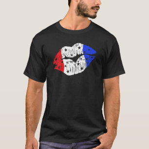 Patriotic Kiss on the Red White and Blue Lips US T-Shirt
