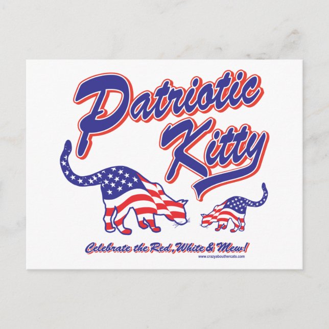 Patriotic Kitty Cats Postcard (Front)