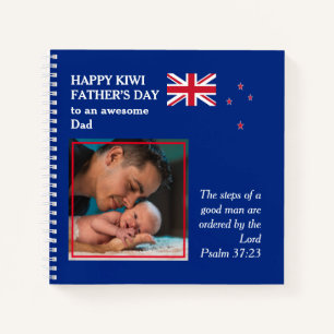 Patriotic Kiwi First Father's Day Notebook