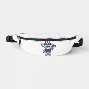Patriotic Koala Vector Vintage Shirt Design_1 Bum Bags