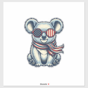 Patriotic Koala Vintage Engraving Shirt Design_1
