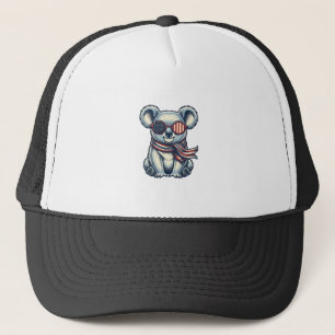 Patriotic Koala Vintage Engraving Shirt Design_1 Trucker Hat