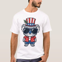Patriotic Koala Vintage Style Vector Art_1