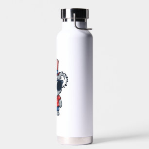 Patriotic Koala Vintage Style Vector Art_1 Water Bottle