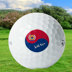 Patriotic Korean Flag Golf Balls, South Korea Balls