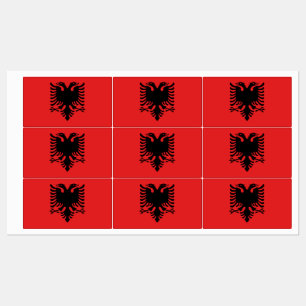 Patriotic labels with flag of Albania